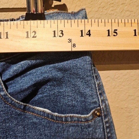 Indigo Moon Vintage Embroidered Straight Leg Ankle Length Jeans Size M - Picture 7 of 8